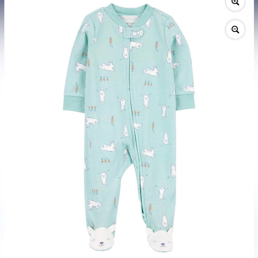 Carter's Teal Bunny Footie